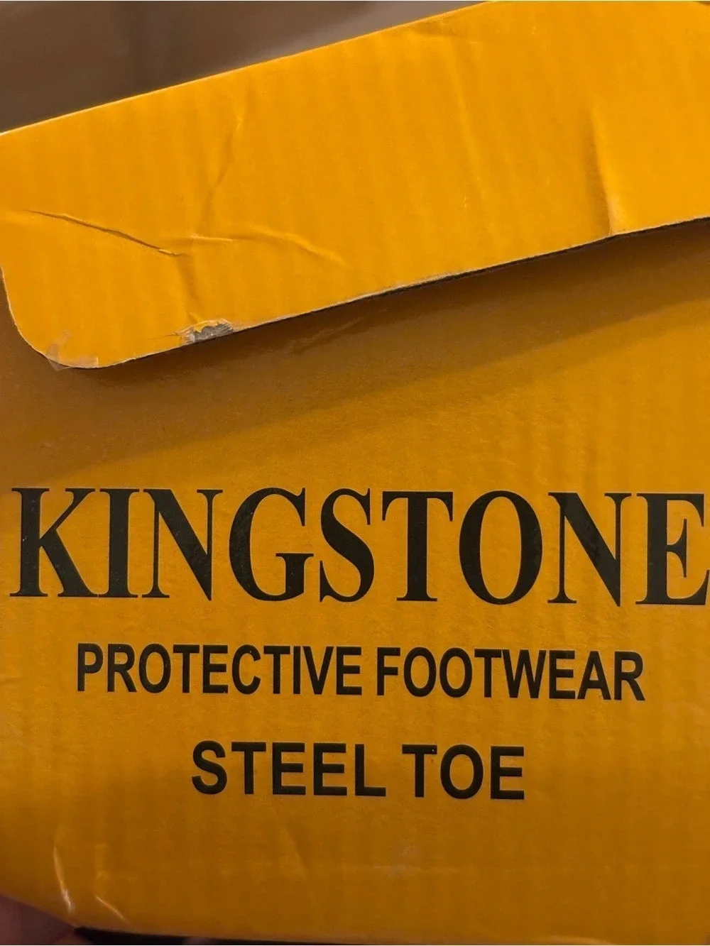 Kingstone WK517 Steel Toe Work Boots Black & Orange US 7 NWT